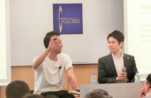 当日は、実際にマクアケ新規事業を立ち上げた名古屋校卒業生の中日本高速道路株式会社 杉本さんとの対談もありました。